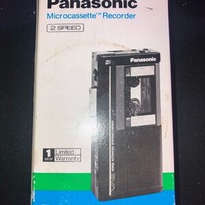 Panasonic Silver and Black Microcassette Recorder